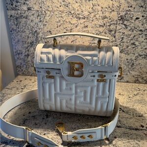 BALMAIN - BBuzz 23 Monogram Quilted Lambskin Crossbody Bag